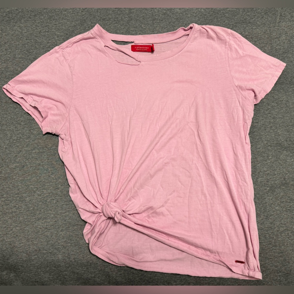 Pink Anthropologie t-shirt
